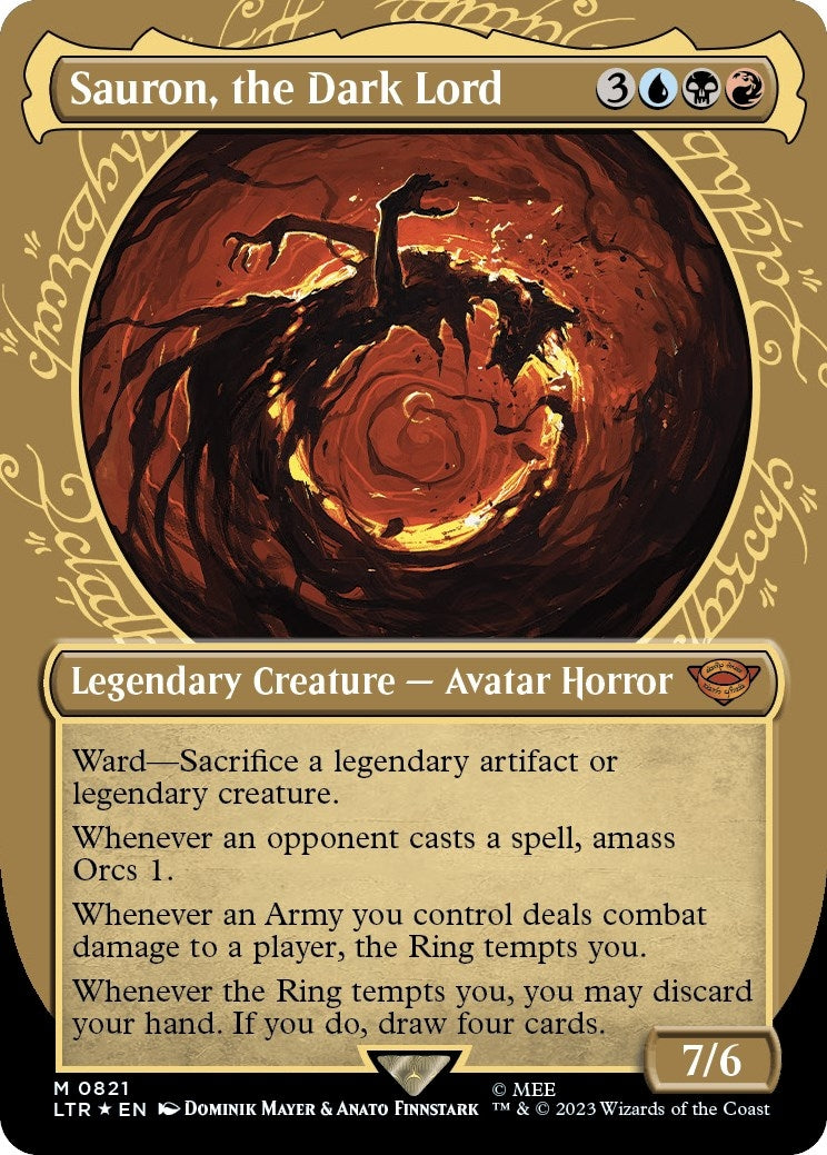 Image for Sauron, the Dark Lord (Showcase) (Surge Foil) (Universes Beyond: The Lord of the Rings: Tales of Middle-earth) (821) - Magic: The Gathering