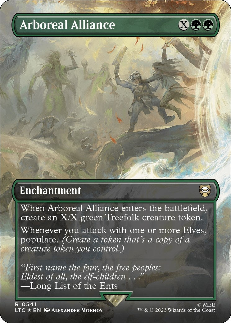 Image for Arboreal Alliance (Borderless) (Surge Foil) (Commander: The Lord of the Rings: Tales of Middle-earth) (541) - Magic: The Gathering
