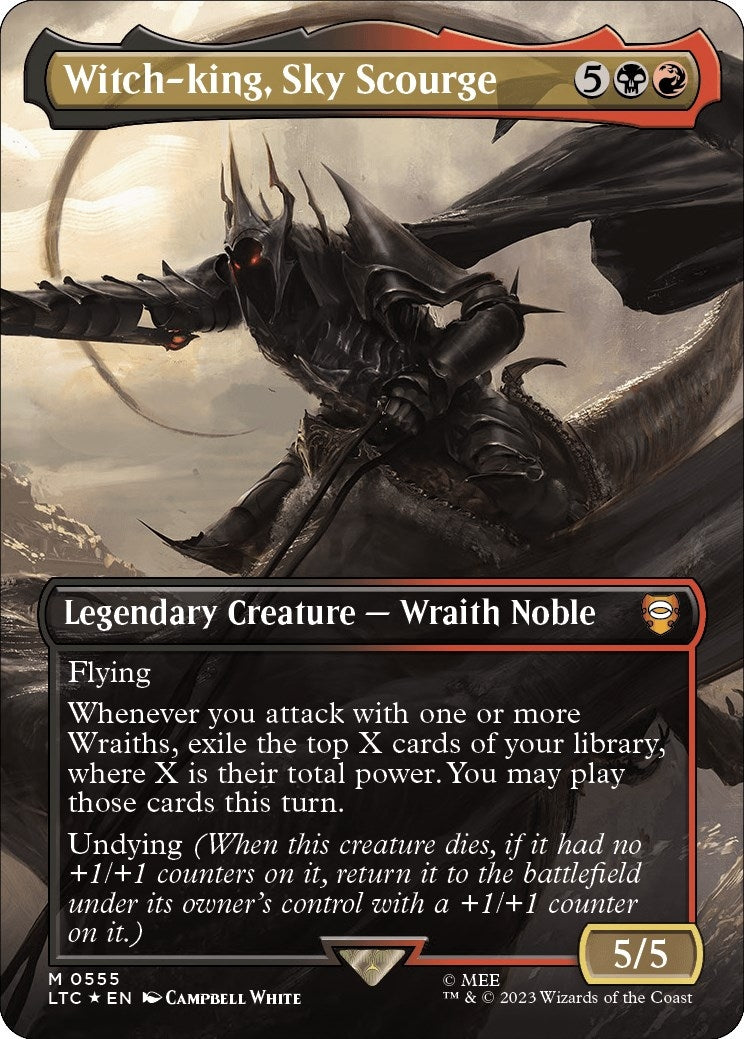 Image for Witch-king, Sky Scourge (Borderless) (Surge Foil) (Commander: The Lord of the Rings: Tales of Middle-earth) (555) - Magic: The Gathering