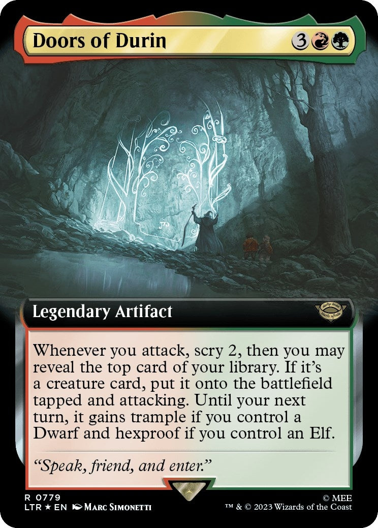 Image for Doors of Durin (Extended Art) (Surge Foil) (Universes Beyond: The Lord of the Rings: Tales of Middle-earth) (779) - Magic: The Gathering