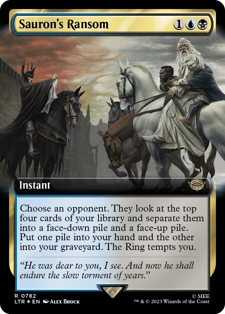 Image for Sauron's Ransom (Extended Art) (Surge Foil) (Universes Beyond: The Lord of the Rings: Tales of Middle-earth) (782) - Magic: The Gathering
