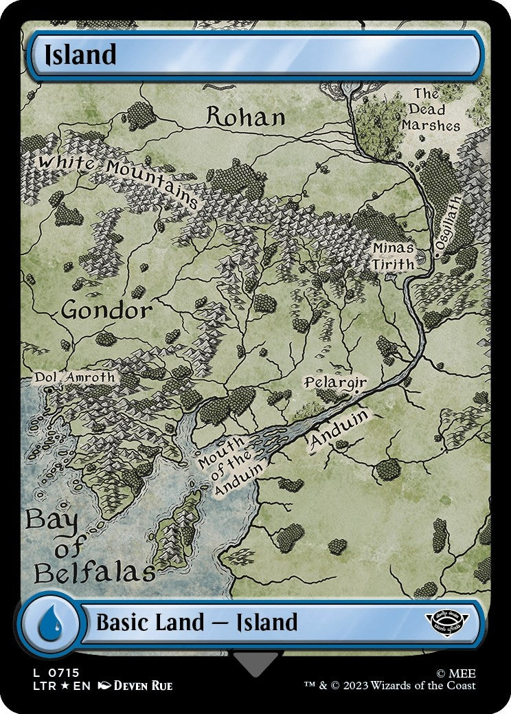 Image for Island (0715) (Surge Foil) (Universes Beyond: The Lord of the Rings: Tales of Middle-earth) (715) - Magic: The Gathering