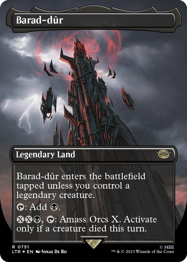 Image for Barad-dur (0751) (Borderless) (Surge Foil) (Universes Beyond: The Lord of the Rings: Tales of Middle-earth) (751) - Magic: The Gathering
