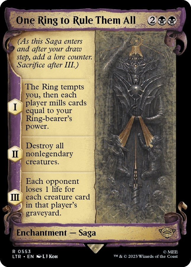 Image for One Ring to Rule Them All (Showcase Scrolls) (Universes Beyond: The Lord of the Rings: Tales of Middle-earth) (553) - Magic: The Gathering