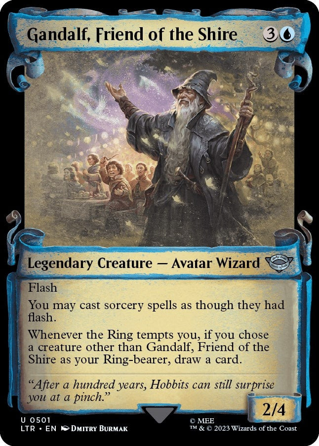 Image for Gandalf, Friend of the Shire (Showcase Scrolls) (Universes Beyond: The Lord of the Rings: Tales of Middle-earth) (501) - Magic: The Gathering