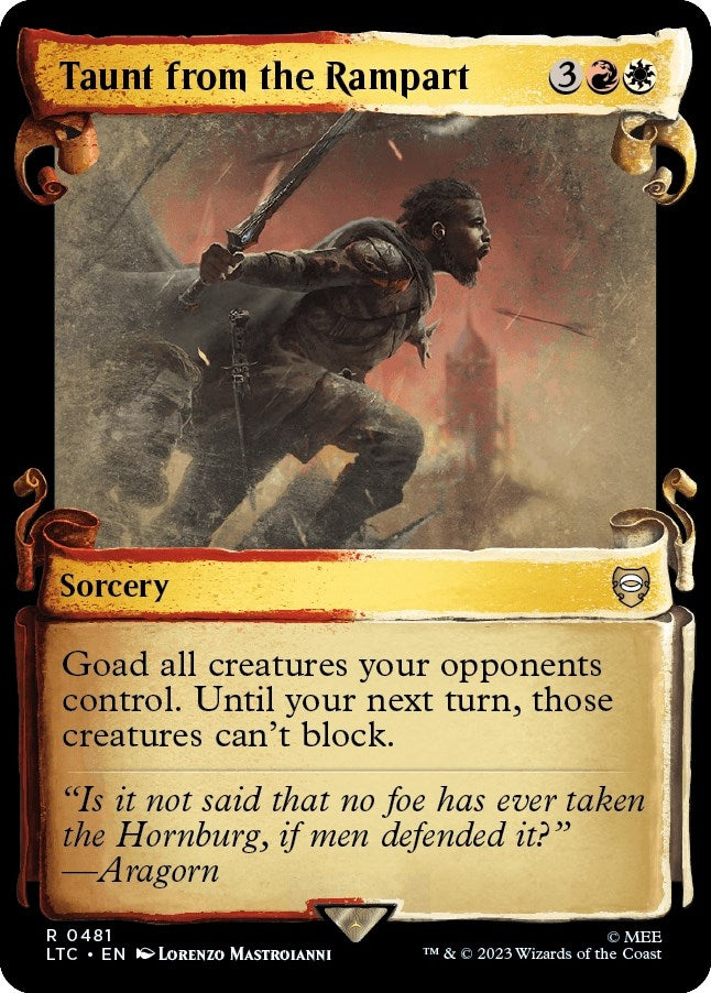 Image for Taunt from the Rampart (Showcase Scrolls) (Commander: The Lord of the Rings: Tales of Middle-earth) (481) - Magic: The Gathering