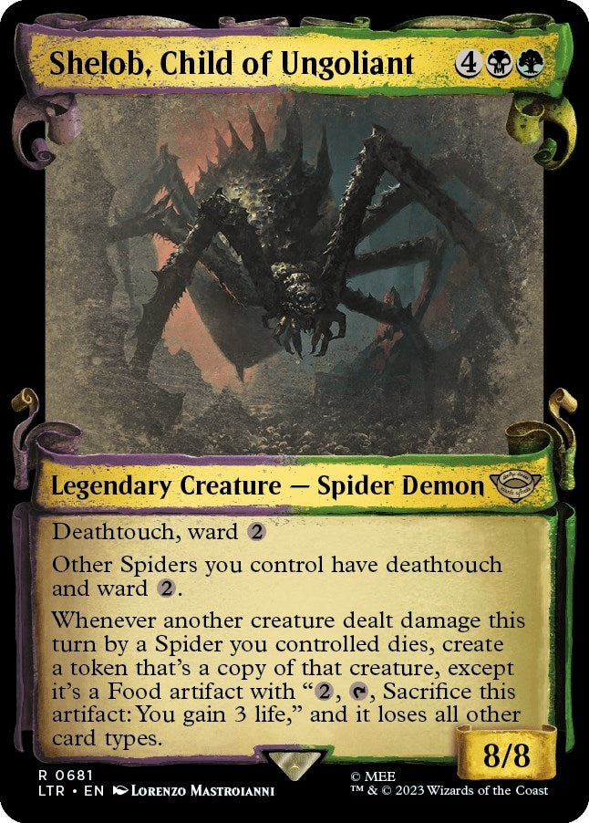 Image for Shelob, Child of Ungoliant (Showcase Scrolls) (Universes Beyond: The Lord of the Rings: Tales of Middle-earth) (681) - Magic: The Gathering