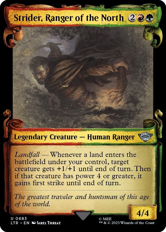 Image for Strider, Ranger of the North (Showcase Scrolls) (Universes Beyond: The Lord of the Rings: Tales of Middle-earth) (683) - Magic: The Gathering