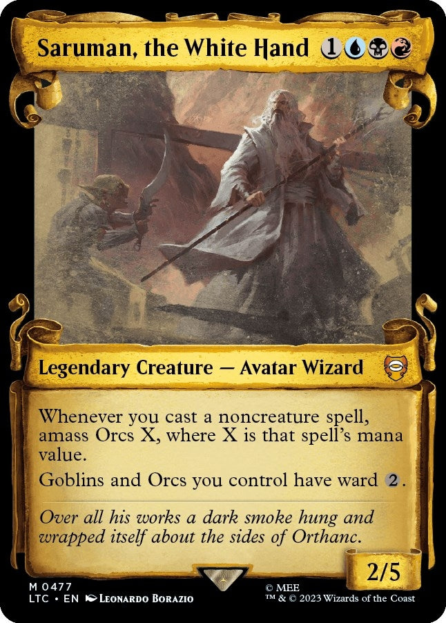 Image for Saruman, the White Hand (Showcase Scrolls) (Commander: The Lord of the Rings: Tales of Middle-earth) (477) - Magic: The Gathering