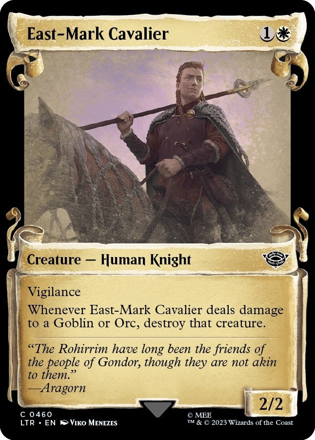 Image for East-Mark Cavalier (Showcase Scrolls) (Universes Beyond: The Lord of the Rings: Tales of Middle-earth) (460) - Magic: The Gathering