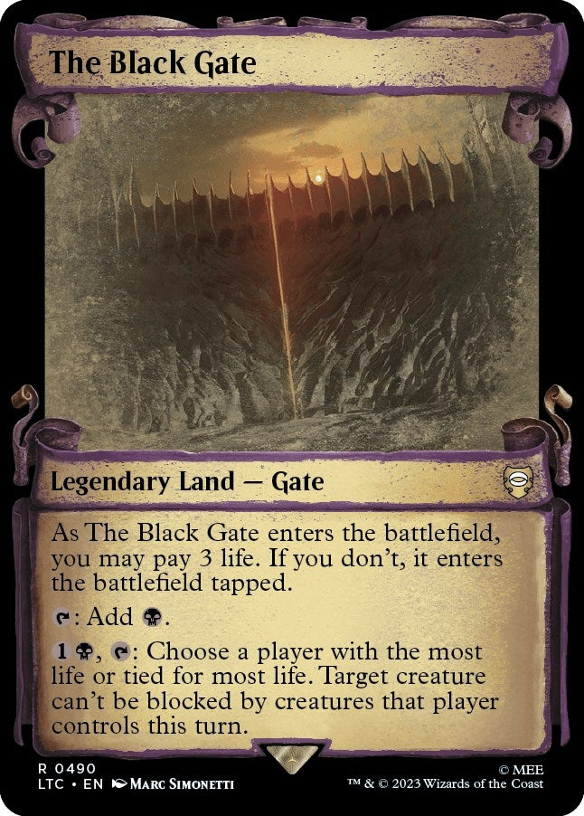 Image for The Black Gate (Showcase Scrolls) (Commander: The Lord of the Rings: Tales of Middle-earth) (490) - Magic: The Gathering