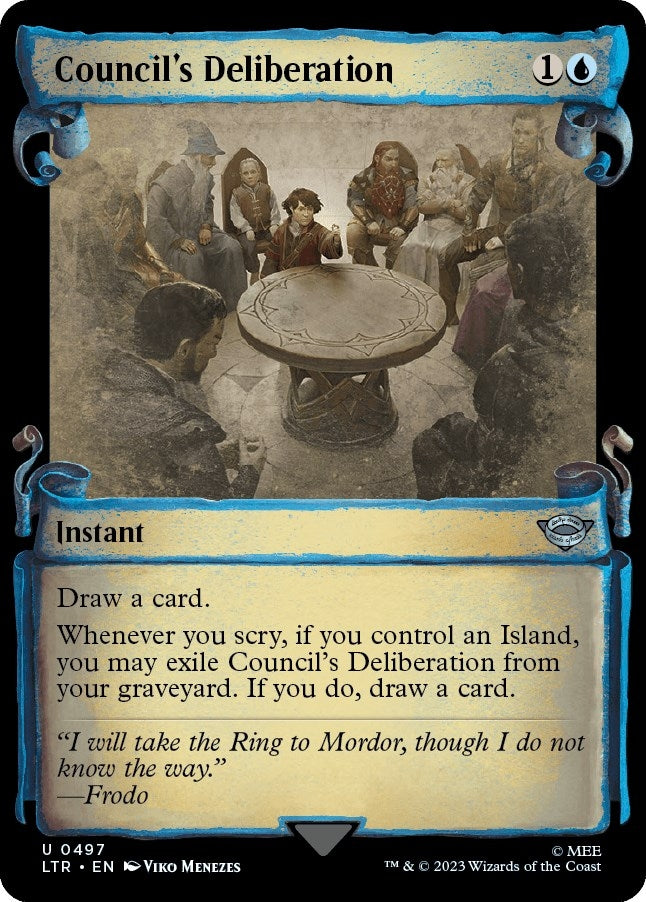 Image for Council's Deliberation (Showcase Scrolls) (Universes Beyond: The Lord of the Rings: Tales of Middle-earth) (497) - Magic: The Gathering