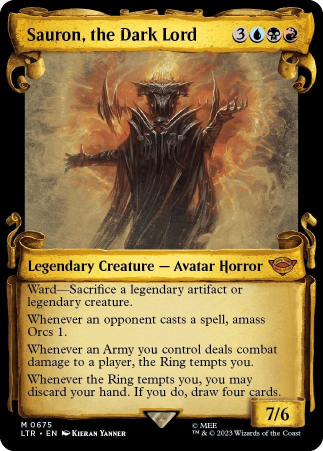 Image for Sauron, the Dark Lord (Showcase Scrolls) (Universes Beyond: The Lord of the Rings: Tales of Middle-earth) (675) - Magic: The Gathering