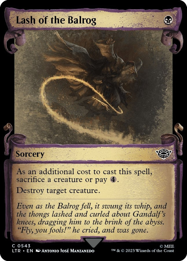 Image for Lash of the Balrog (Showcase Scrolls) (Universes Beyond: The Lord of the Rings: Tales of Middle-earth) (543) - Magic: The Gathering