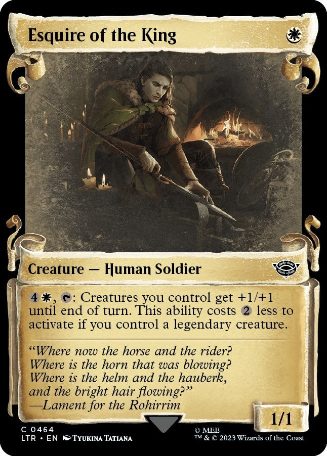Image for Esquire of the King (Showcase Scrolls) (Universes Beyond: The Lord of the Rings: Tales of Middle-earth) (464) - Magic: The Gathering