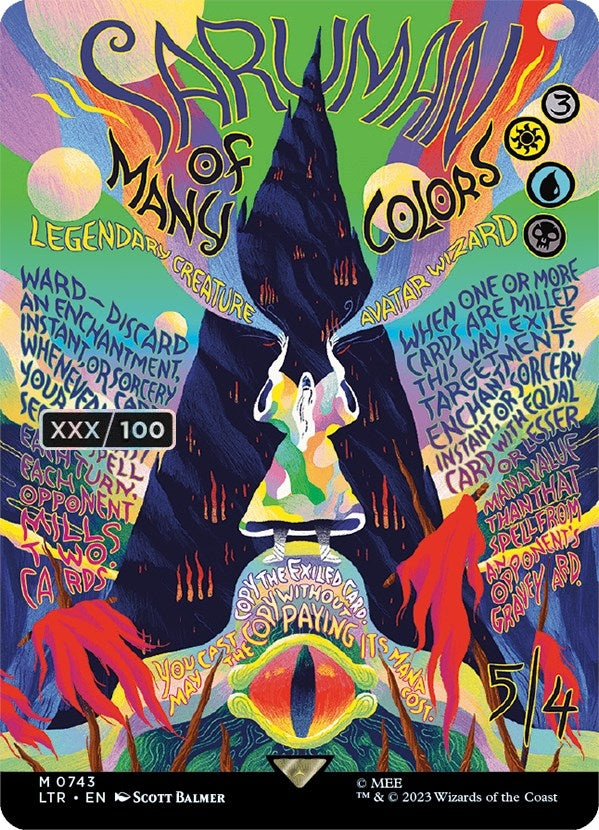 Image for Saruman of Many Colors (Borderless Poster) (Serial Numbered) (Universes Beyond: The Lord of the Rings: Tales of Middle-earth) (743) - Magic: The Gathering