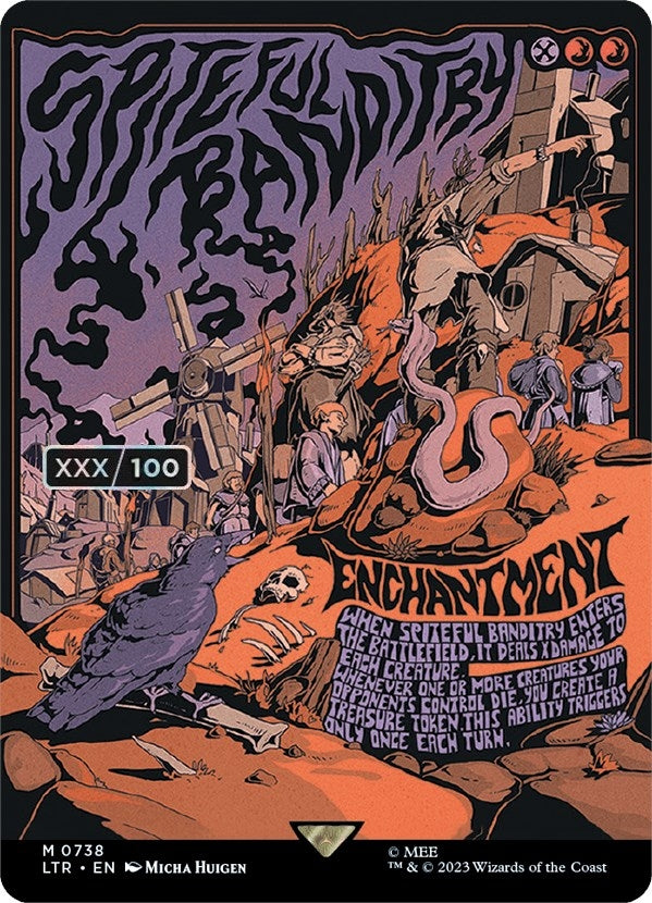 Image for Spiteful Banditry (Borderless Poster) (Serial Numbered) (Universes Beyond: The Lord of the Rings: Tales of Middle-earth) (738) - Magic: The Gathering