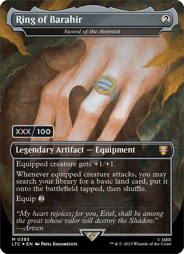 Image for Ring of Barahir - Sword of the Animist (Serial Numbered) (Commander: The Lord of the Rings: Tales of Middle-earth) (385) - Magic: The Gathering