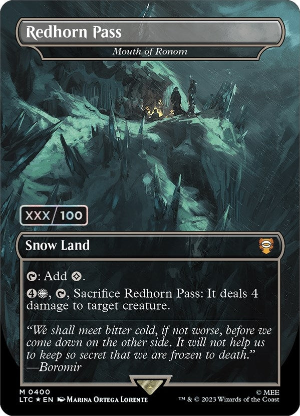 Image for Redhorn Pass - Mouth of Ronom (Serial Numbered) (Commander: The Lord of the Rings: Tales of Middle-earth) (400) - Magic: The Gathering
