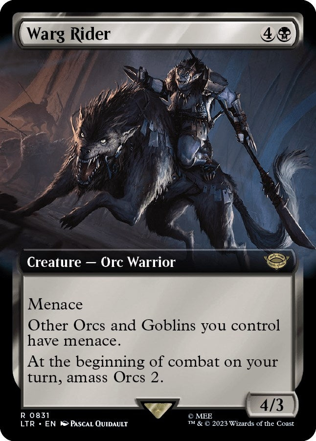 Image for Warg Rider (Extended Art) (Universes Beyond: The Lord of the Rings: Tales of Middle-earth) (831) - Magic: The Gathering