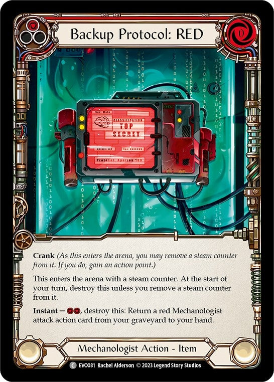 Image for Backup Protocol: RED (Bright Lights) (EVO081) - Flesh and Blood TCG