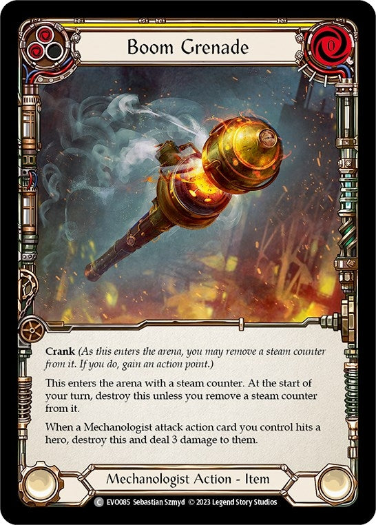 Image for Boom Grenade (Yellow) (Bright Lights) (EVO085) - Flesh and Blood TCG