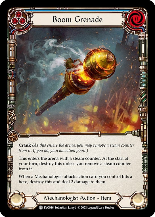 Image for Boom Grenade (Blue) (Bright Lights) (EVO086) - Flesh and Blood TCG