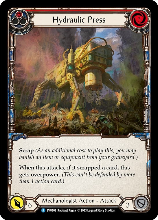 Image for Hydraulic Press (Red) (Bright Lights) (EVO102) - Flesh and Blood TCG
