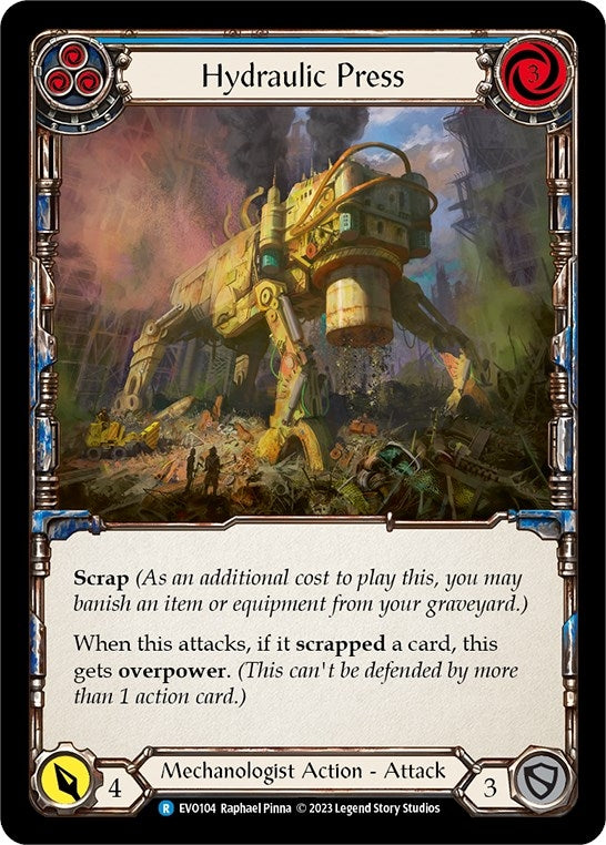 Image for Hydraulic Press (Blue) (Bright Lights) (EVO104) - Flesh and Blood TCG