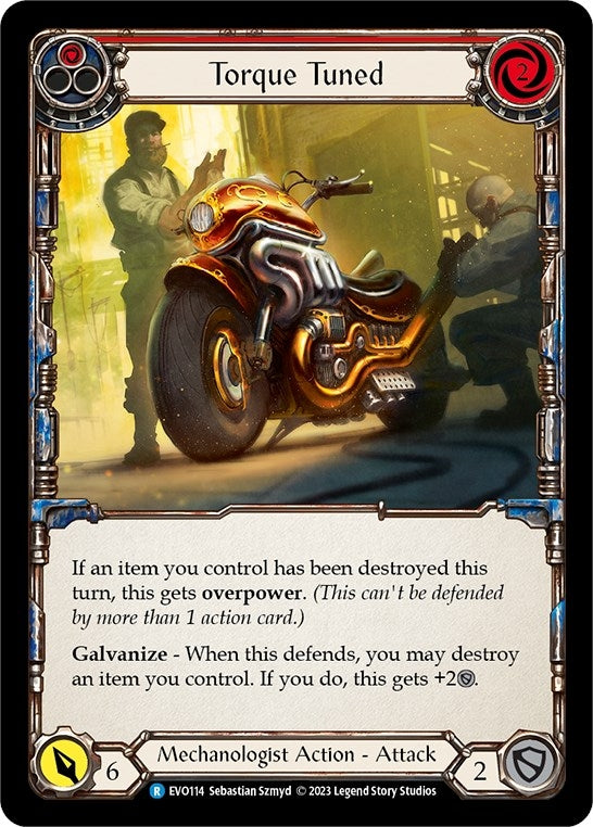 Image for Torque Tuned (Red) (Bright Lights) (EVO114) - Flesh and Blood TCG