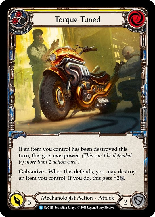 Image for Torque Tuned (Yellow) (Bright Lights) (EVO115) - Flesh and Blood TCG