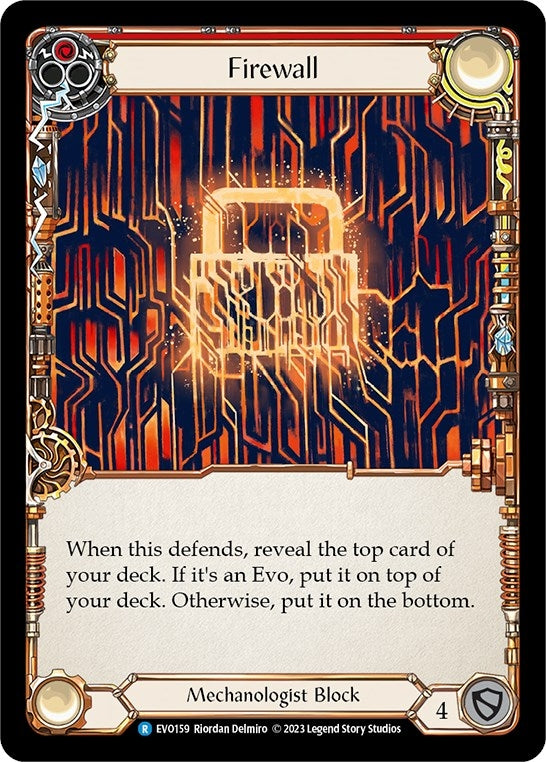Image for Firewall (Red) (Bright Lights) (EVO159) - Flesh and Blood TCG