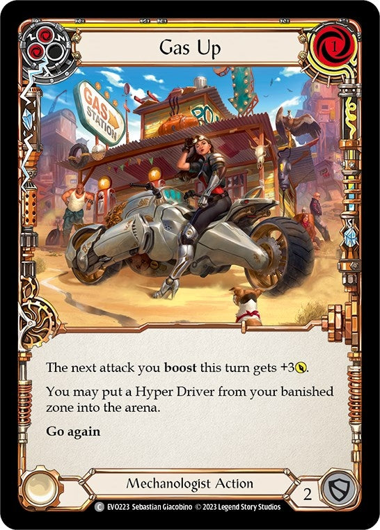 Image for Gas Up (Yellow) (Bright Lights) (EVO223) - Flesh and Blood TCG
