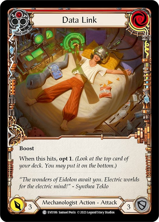 Image for Data Link (Red) (Bright Lights) (EVO186) - Flesh and Blood TCG
