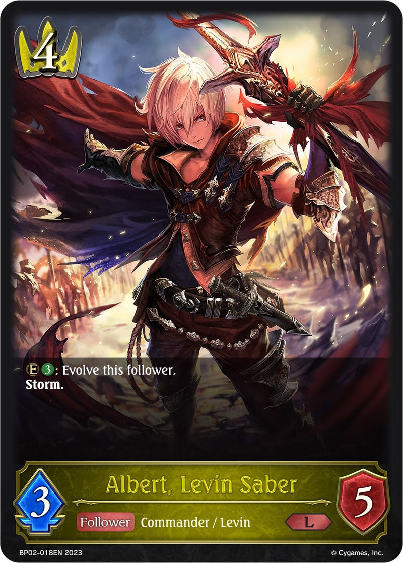 Image for Albert, Levin Saber (BP02: Reign of Bahamut) (BP02-018EN) - Shadowverse: Evolve