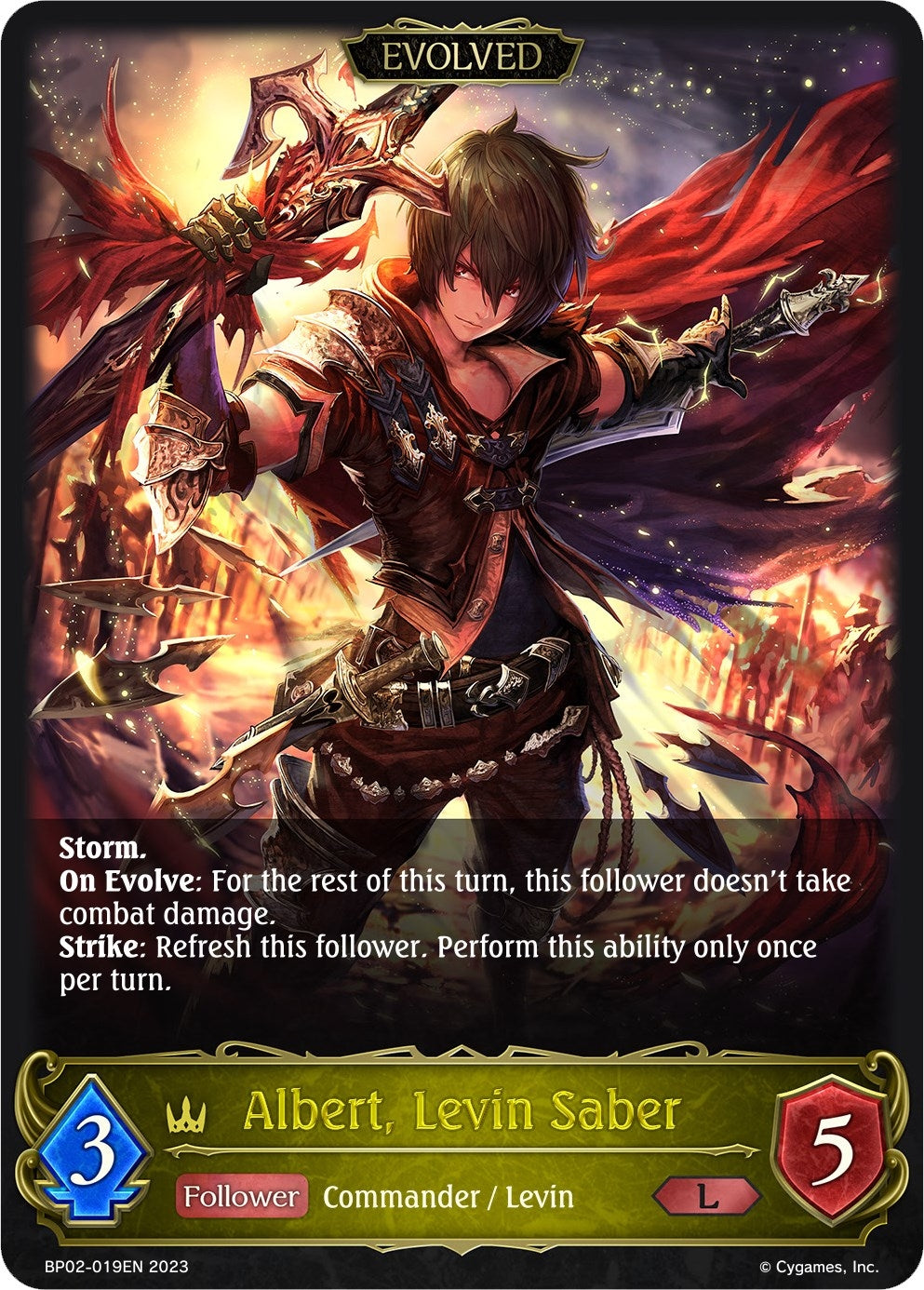 Image for Albert, Levin Saber (Evolved) (BP02: Reign of Bahamut) (BP02-019EN) - Shadowverse: Evolve