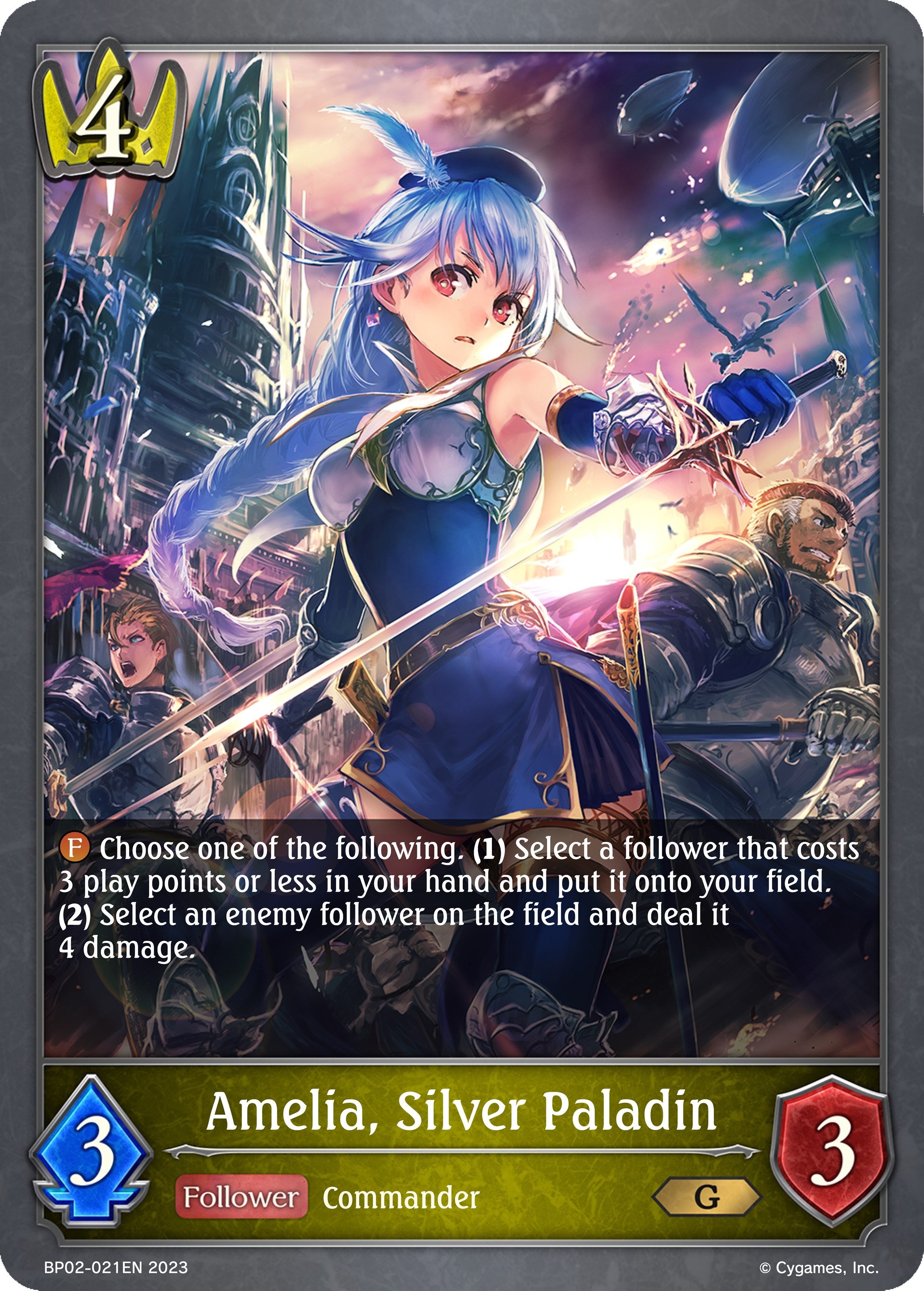 Image for Amelia, Silver Paladin (BP02: Reign of Bahamut) (BP02-021EN) - Shadowverse: Evolve