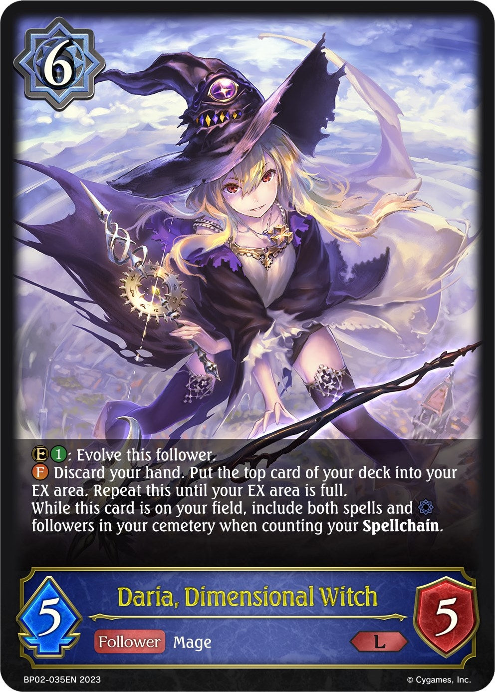 Image for Daria, Dimensional Witch (BP02: Reign of Bahamut) (BP02-035EN) - Shadowverse: Evolve