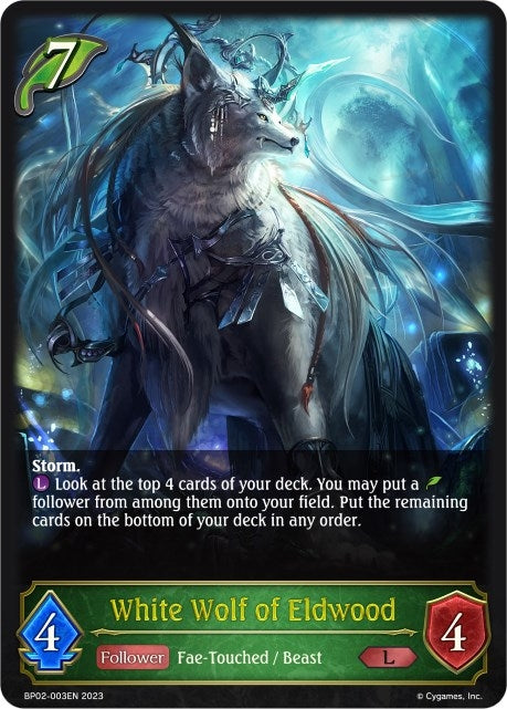 Image for White Wolf of Eldwood (BP02: Reign of Bahamut) (BP02-003EN) - Shadowverse: Evolve
