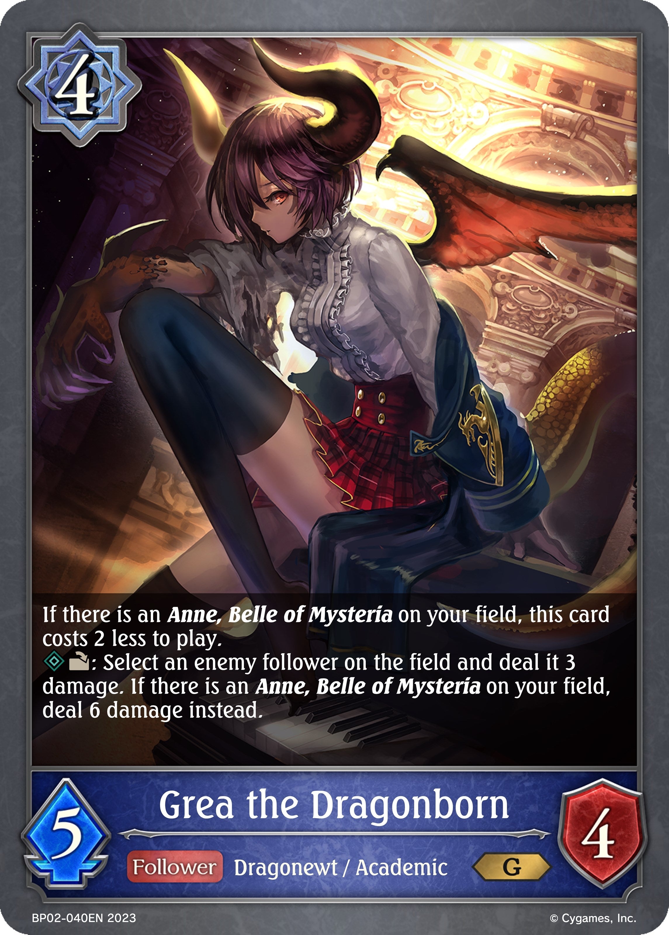 Image for Grea the Dragonborn (BP02: Reign of Bahamut) (BP02-040EN) - Shadowverse: Evolve