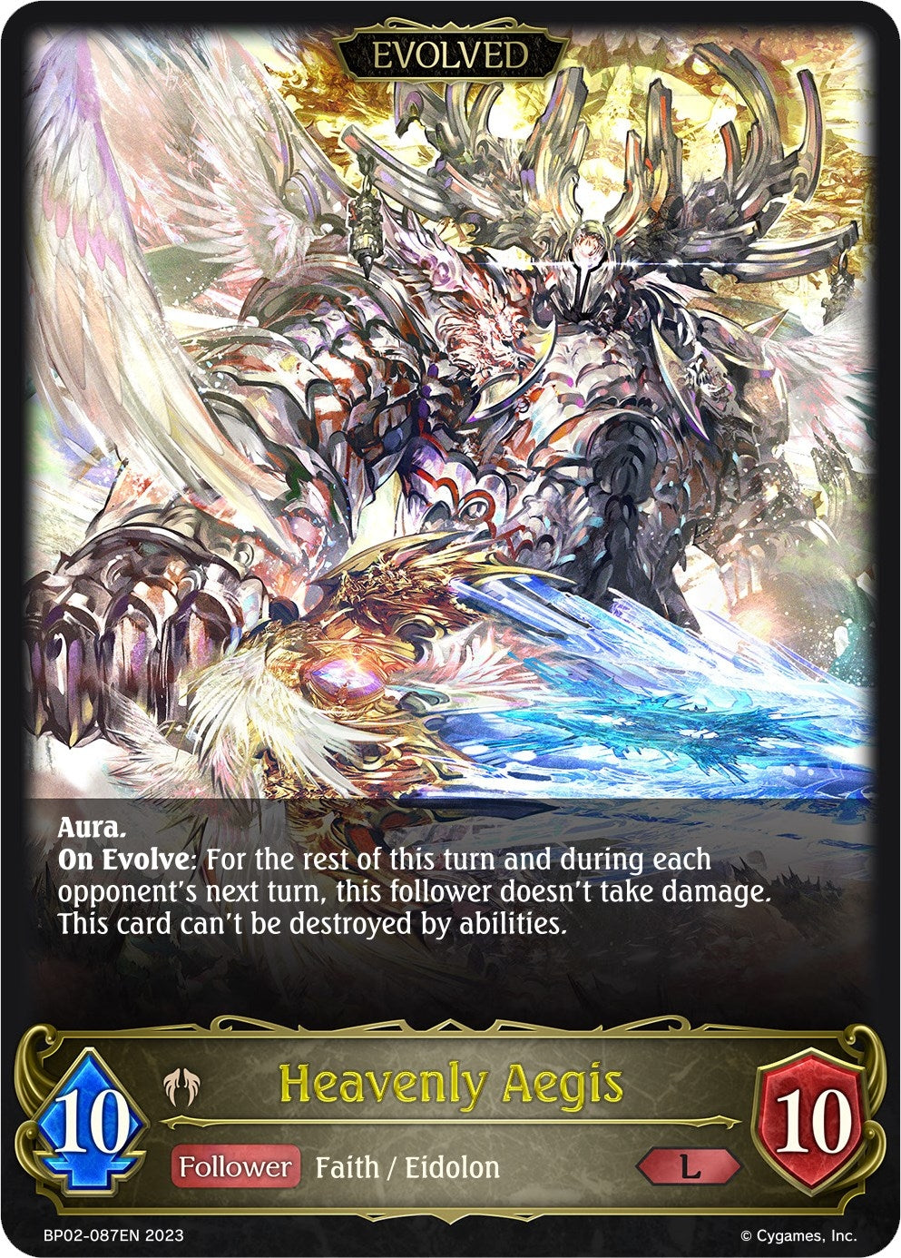 Image for Heavenly Aegis (Evolved) (BP02: Reign of Bahamut) (BP02-087EN) - Shadowverse: Evolve