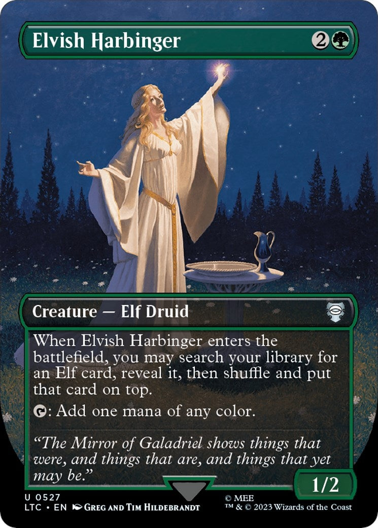 Image for Elvish Harbinger (Borderless) (Commander: The Lord of the Rings: Tales of Middle-earth) (527) - Magic: The Gathering
