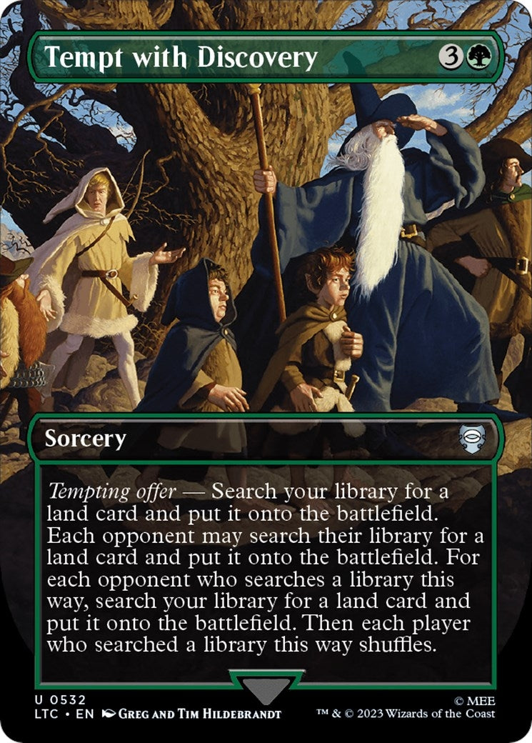 Image for Tempt with Discovery (Borderless) (Commander: The Lord of the Rings: Tales of Middle-earth) (532) - Magic: The Gathering