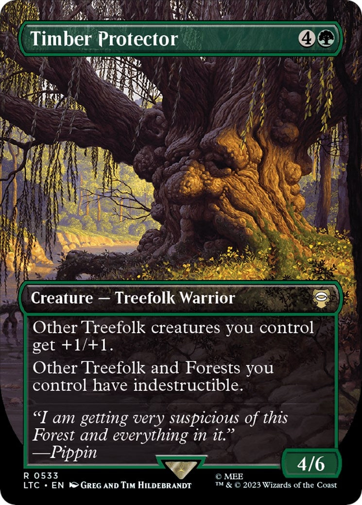 Image for Timber Protector (Borderless) (Commander: The Lord of the Rings: Tales of Middle-earth) (533) - Magic: The Gathering