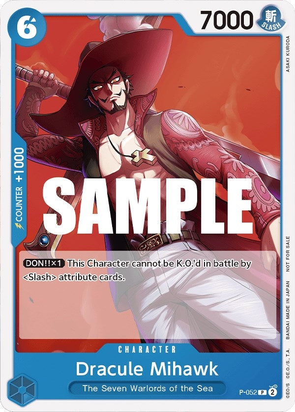 Image for Dracule Mihawk (Sealed Battle Kit Vol. 1) (One Piece Promotion Cards) (P-052) - One Piece Card Game