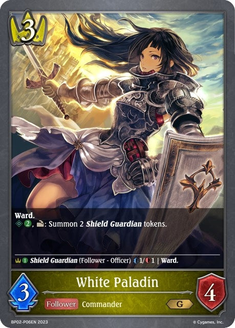 Image for White Paladin - P06EN (Foil) (BP02: Reign of Bahamut) (BP02-P06EN) - Shadowverse: Evolve