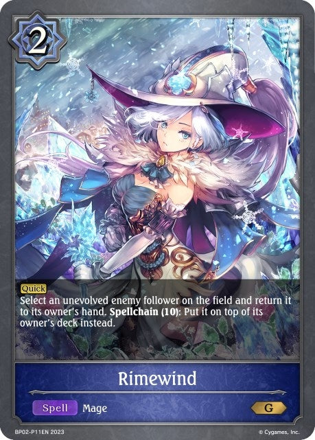 Image for Rimewind - P11EN (Foil) (BP02: Reign of Bahamut) (BP02-P11EN) - Shadowverse: Evolve