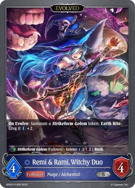 Image for Remi & Rami, Witchy Duo (Evolved) - P13EN (Foil) (BP02: Reign of Bahamut) (BP02-P13EN) - Shadowverse: Evolve