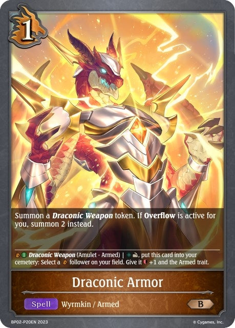 Image for Draconic Armor - P20EN (Foil) (BP02: Reign of Bahamut) (BP02-P20EN) - Shadowverse: Evolve