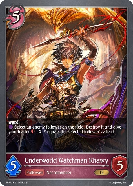 Image for Underworld Watchman Khawy -P21EN (Foil) (BP02: Reign of Bahamut) (BP02-P21EN) - Shadowverse: Evolve